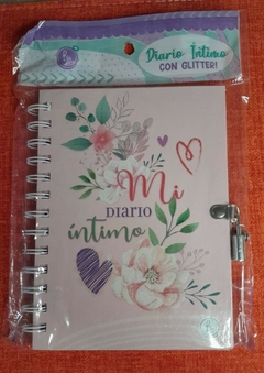 Diario íntimo con Glitter y candado - comprar online