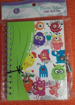 Diario íntimo con Glitter y candado