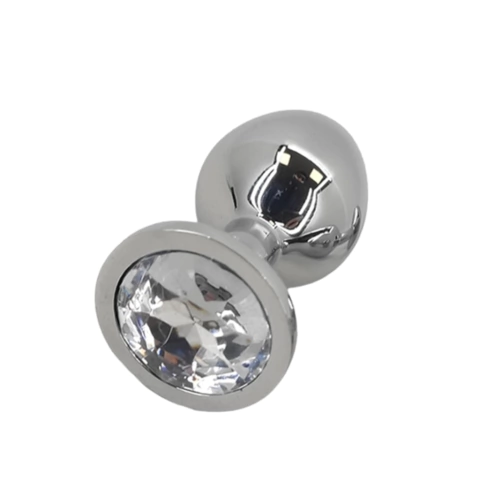 Plug Anal Acero Redondo Strass M