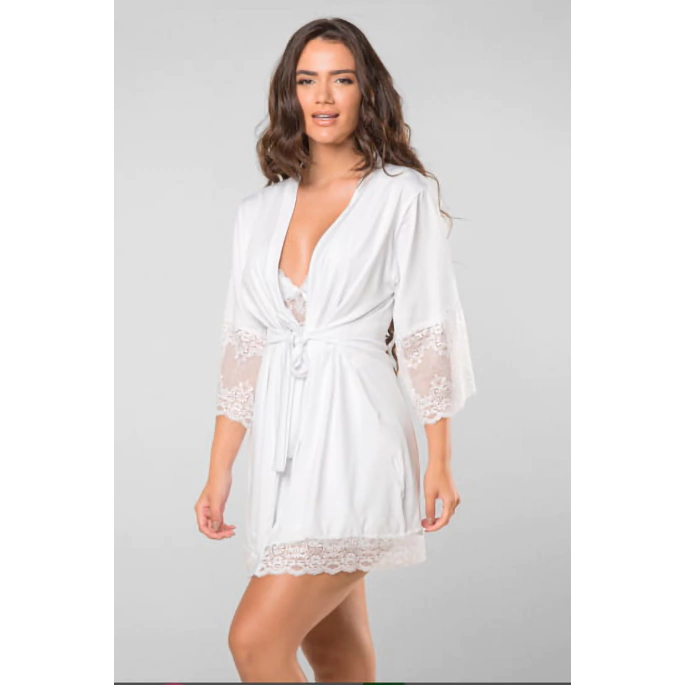 ROBE MICROFIBRA COM RENDA