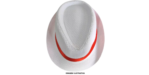 Panamá Branco com faixa Vermelha