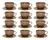 Conjunto 12 Xicara De Chá Unni Oxford Avelã - comprar online