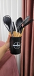 Jogo de utensílios preto em silicone 12 pcs na internet