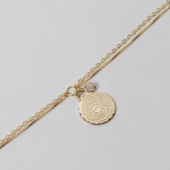 Pulseira Corrente Dupla com Medalha do "Pai Nosso" - comprar online