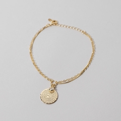 Pulseira Corrente Dupla com Medalha do "Pai Nosso" - Adorne-se