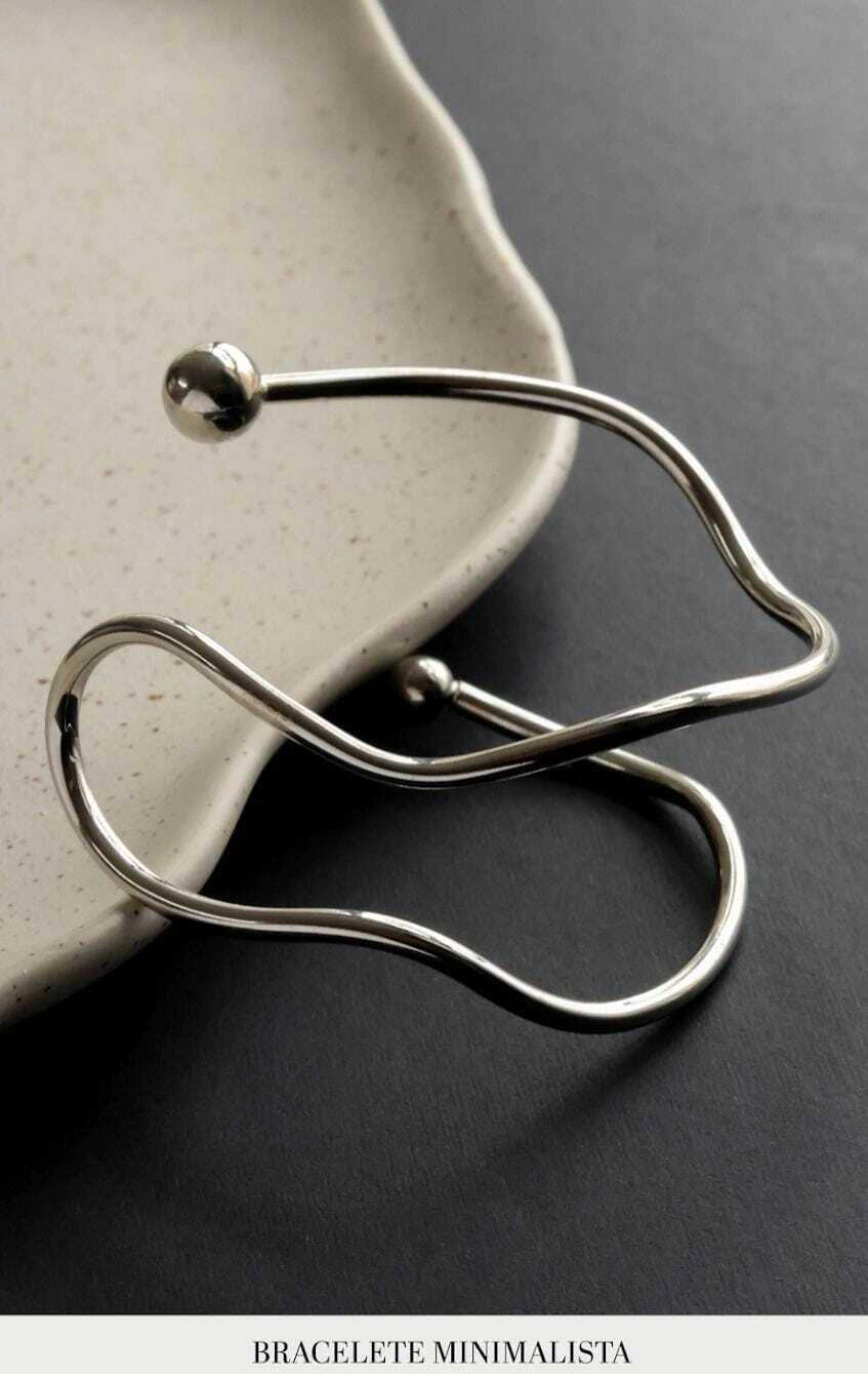 Coleção Ousadas: Bracelete Organico com ponta de bolinha
