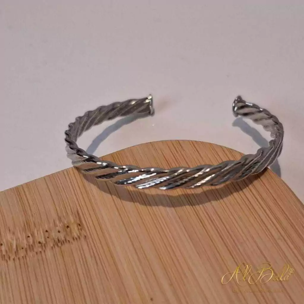 Coleção Sempre Bella: Bracelete Prata Torcido