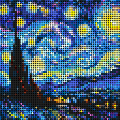 Pixel Art 64x64: Noite Estrelada