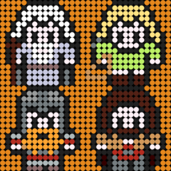 Pixel Art - O Mago, o Elfo, O Anão e o Homem - Piau Pixel Art