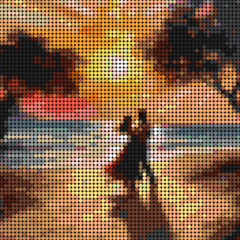 Pixel Art 64x64: Dança ao por do Sol
