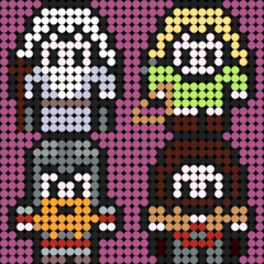 Pixel Art - O Mago, o Elfo, O Anão e o Homem - loja online