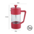 Cafetera Embolo Prensa Francesa De 1 Litro Roja Lexo - comprar online