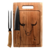 Set Parrillero Tabla + Cuchillo Y Tenedor Wayu Asado - comprar online