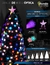 Árbol de navidad de fibra óptica con estrellas de colores