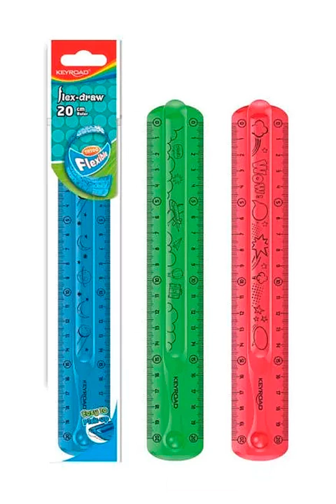 Regla flexible color 20 cm Keyroad