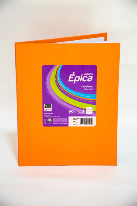 Cuaderno N3 Tapa Dura Rayado Épica x48 hojas