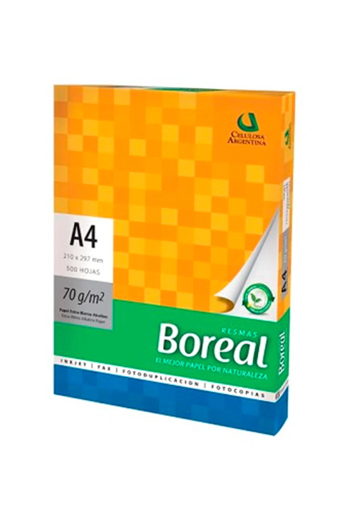 Resma A4 Boreal x70 grs x500 hojas