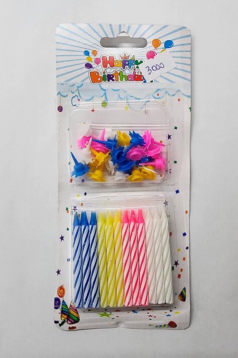 Velas para Torta con Soportes Decoración Cumpleaños - por unidad!