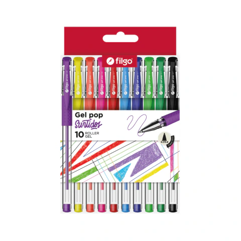 Lapiceras Gel Filgo Gel Pop Surtidas x10 Colores