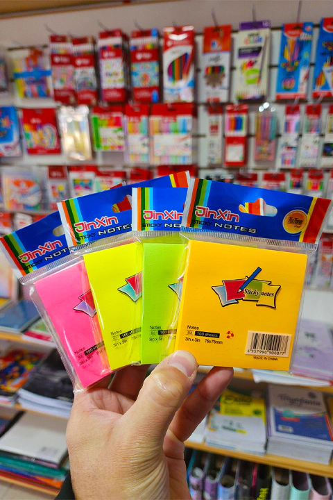 Notas Adhesivas JinXin Sticky Notes 76x76 mm x100 Hojas
