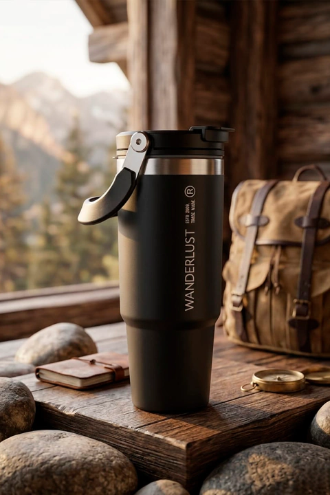 Vaso Térmico Wanderlust 900ml de Acero Inoxidable con Manija