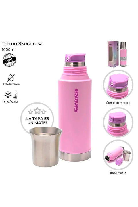 Termo Rosa 1000 ml – Skora