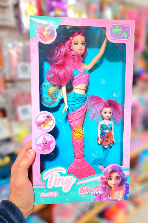 Muñeca Tiny Sirena con Mini Sirena – Set de Juego Infantil