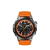 Relógio smartwatch Stratos 2 Plus com mostrador preto e detalhes em laranja.