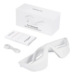 Masajeador De Ojos 3d Con Luz Roja Ems Para Arrugas Y Ojeras Blanco
