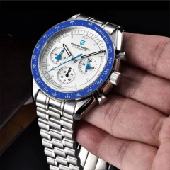 Reloj Pagani Design Pd-1701 Cronógrafo, Acero, Azul Y Blanco - IMPORTLANDIA
