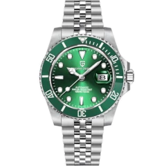 Reloj Pagani Design Pd-1661 40mm Bisel Verde Malla Jubilee - comprar online