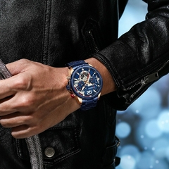 CURREN Reloj Hombre Blue Cronógrafo Acero Pulsera Visualización de Fecha - comprar online