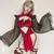 Bruxa escura oco puff manga cheongsam trajes demônio jogo vestido bandagem lingerie uniforme sexy trajes de halloween.