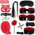 SMLOVE Sexo algemas colar chicote gag mamilo grampos bdsm bondage corda erótico - comprar online