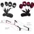 Conjunto de restrição para bondage BDSM para mulheres, algemas e punhos no tor - HotSexy