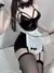 Uniforme de polícia sexy para mulheres, Conjunto Lingerie Lolita, fantasia de bate para festa temática Rave, dramatização, camisas brancas, saia, roupa de látex. - HotSexy