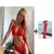 Conjunto de lingerie feminina sexy roupa interior de renda ver através do biquíni sutiã erótico para senhoras tanga de cintura baixa cor sólida lingerie erótica - comprar online