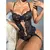 Body transparente sexy com cinto de liga e tanga, conjunto de roupa interior na internet