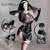 Lolita Uniforme Cosplay para Mulheres, Roupa Interior Pornô Crotchless, Avental Francês