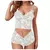 Conjunto de lingerie feminina sexy roupa interior de renda ver através do biquíni sutiã erótico para senhoras tanga de cintura baixa cor sólida lingerie erótica - HotSexy