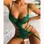 Body feminino sexy de renda, conjunto de pijama babydoll, sutiã aberto em V profundo da liga - loja online
