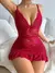 Imagem do Sexy crotchless lingerie conjunto feminino rendas oco sutiã conjunto trajes eróticos teddy bebê boneca vestido profundo v aberto sutiã pornô conjunto de roupa interiorSexy crotchless lingerie conjunto feminino rendas oco sutiã conjunto trajes eróticos teddy bebê boneca vestido profundo v aberto sutiã pornô conjunto de roupa interior
