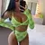 Conjunto de lingerie feminina sexy roupa interior de renda ver através do biquíni sutiã erótico para senhoras tanga de cintura baixa cor sólida lingerie erótica - HotSexy