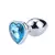 Aço inoxidável Crystal Plug Anal, Plug Butt Removível, Estimulador cardíaco, Dildo Massageador de Próstata, 3 tamanhos