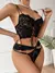 Sexy tamanho grande lingerie feminina conjunto de sutiã menina floral renda conjunto underwire sutiã push up outfit delicado sutiã kit.