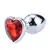 Aço inoxidável Crystal Plug Anal, Plug Butt Removível, Estimulador cardíaco, Dildo Massageador de Próstata, 3 tamanhos - HotSexy