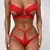 Conjunto de lingerie feminina sexy roupa interior de renda ver através do biquíni sutiã erótico para senhoras tanga de cintura baixa cor sólida lingerie erótica