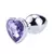 Aço inoxidável Crystal Plug Anal, Plug Butt Removível, Estimulador cardíaco, Dildo Massageador de Próstata, 3 tamanhos - HotSexy