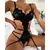 Imagem do Body feminino sexy de renda, conjunto de pijama babydoll, sutiã aberto em V profundo da liga