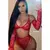 Conjunto de lingerie feminina sexy roupa interior de renda ver através do biquíni sutiã erótico para senhoras tanga de cintura baixa cor sólida lingerie erótica - loja online